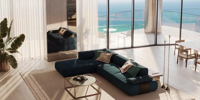 Marjan Island - Living space at Gianfranco Ferré Residences