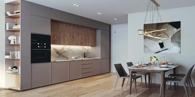 Room design at Solena at The Orchard Place by Peak Summit Real Estate Development