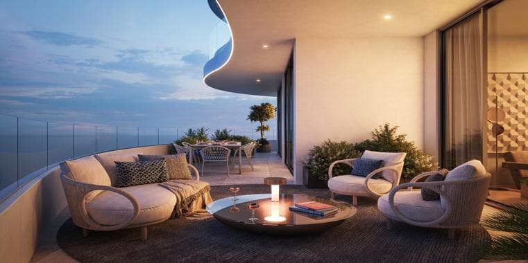 Building design at Miraggio by Source of Fate in Marjan Island