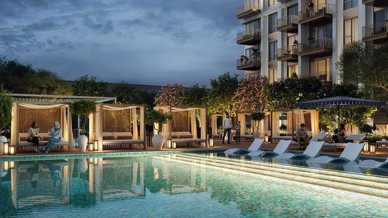 Building facade at Altus by Emaar Properties in Dubai Creek Harbour