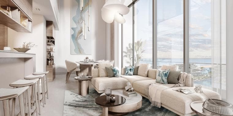 Building facade at Pristine Beach Residences by sobha in Siniya Island