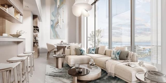 Building facade at Pristine Beach Residences by sobha in Siniya Island