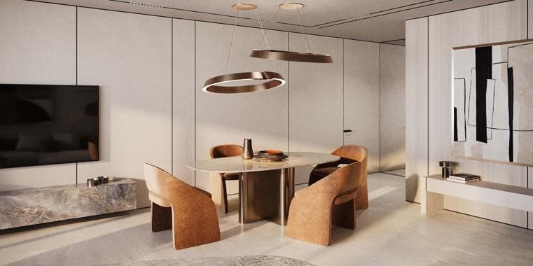 Indoor area at Trussardi Residences Phase II by Mira Development in Al Furjan