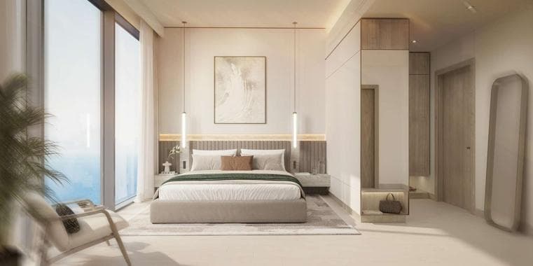 Building facade at Solera Downtown Mina by RAK Properties in Mina Al Arab
