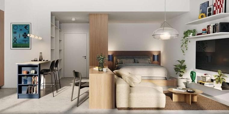 Room design at ENTA Mina Residences by RAK Properties