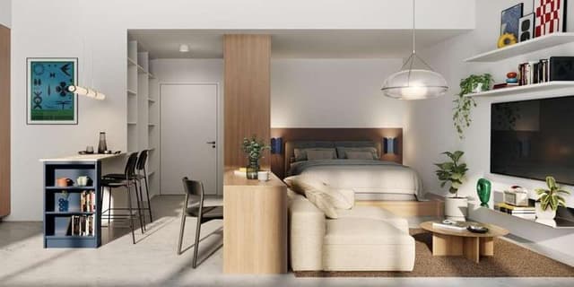 Room design at ENTA Mina Residences by RAK Properties