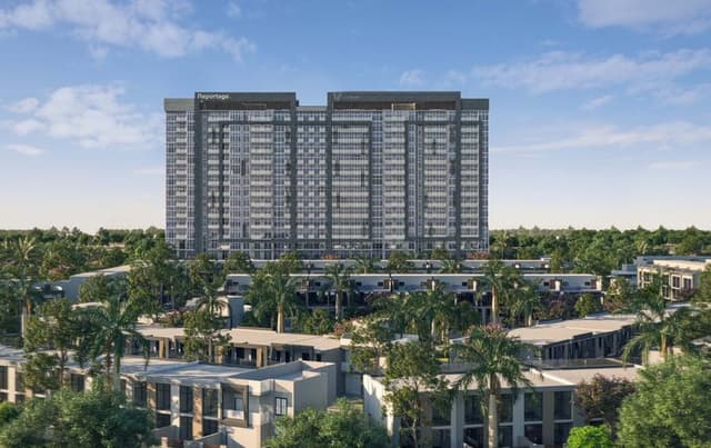 Building facade at Verdana by Reportage in Dubai Investment Park