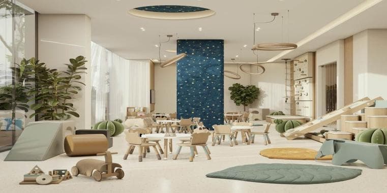 Jumeirah Garden City - Living space at Elemental 22