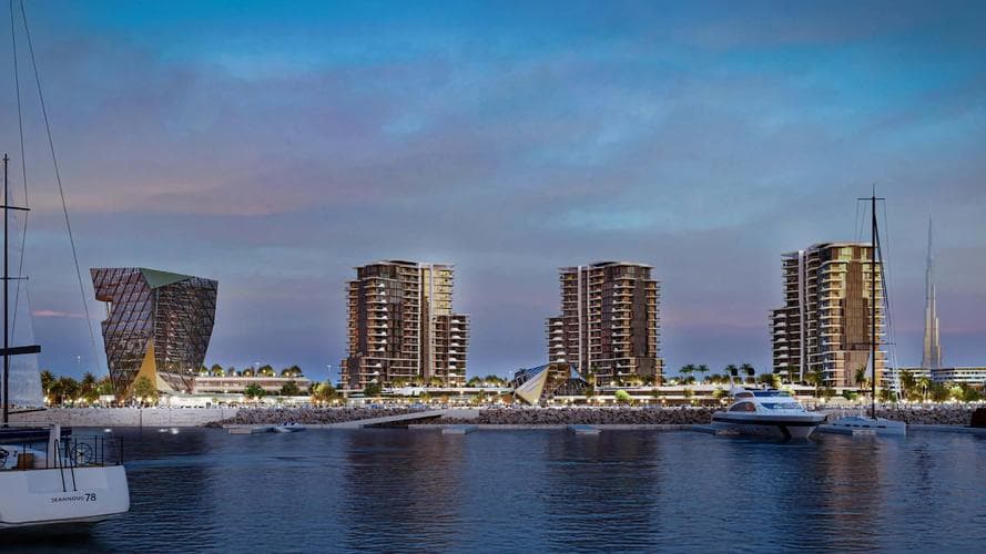 Building design at Portside Square in Mina Rashid