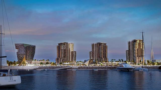 Building design at Portside Square in Mina Rashid