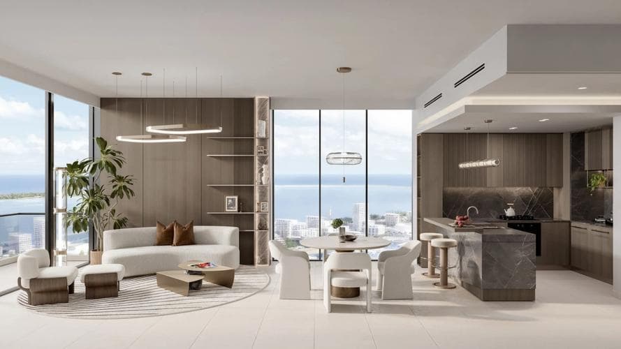 Living space at Portside Square by Ellington