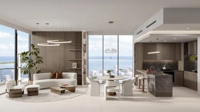 Living space at Portside Square by Ellington