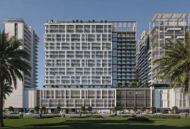 Building facade at AZIZI FARISHTA II by Azizi developments in Al Jaddaf