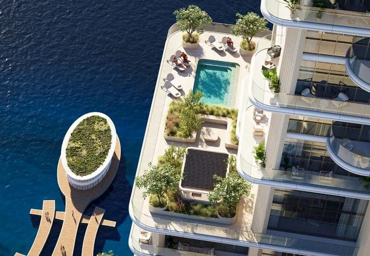 Building facade at Atelis at D3 by Meraas in Dubai Design District