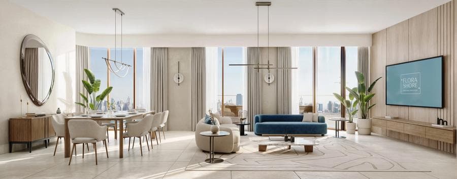 Indoor area at FLORA SHORE by OCTA in Dubai Island