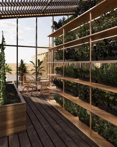 Dubai Studio City - Living space at Arisha Terraces
