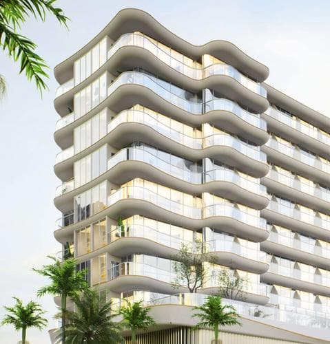 Building facade at Rabdan Gardens by Rabdan Developments in Jumeirah Garden City