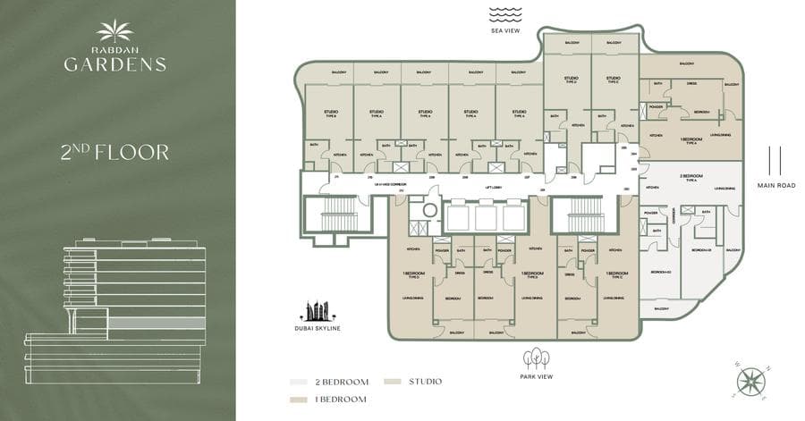 Room design at Rabdan Gardens by Rabdan Developments