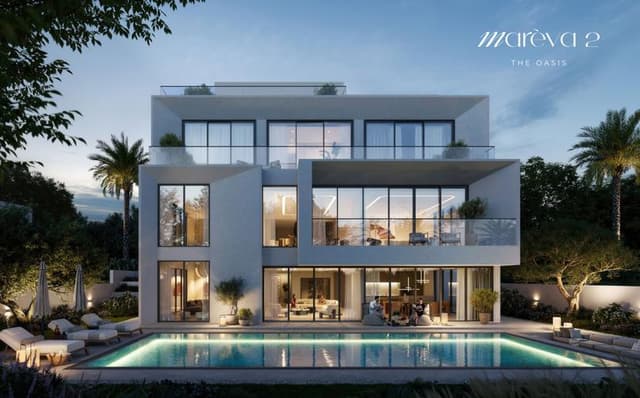 Building facade at Mareva - The oasis by Emaar Properties in The Oasis