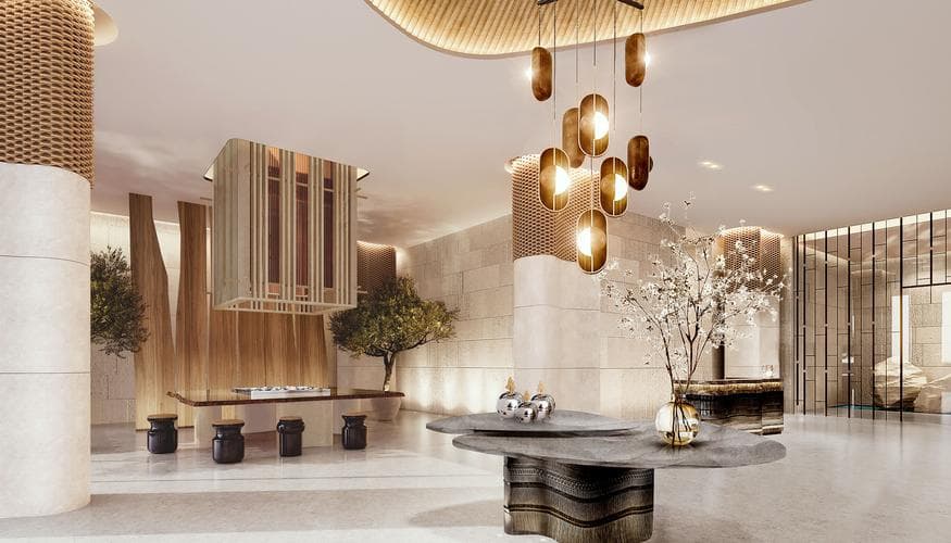 Indoor area at JW Marriott Residences by WOW Resorts in Marjan Island