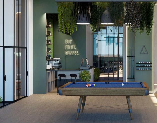 Lifestyle amenities at Celia Gardens including pool, gym, and rooftop facilities