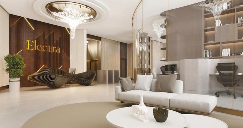 Building facade at Electra by Acube Developments in JVC (Jumeirah Village Circle)