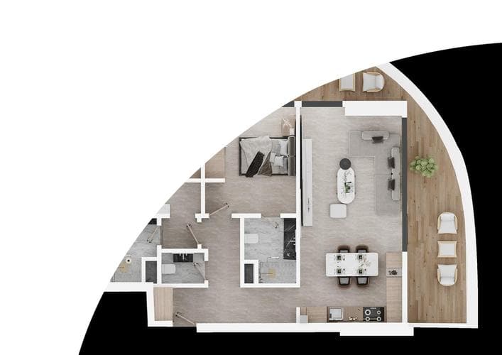 Room design at Electra in JVC (Jumeirah Village Circle)