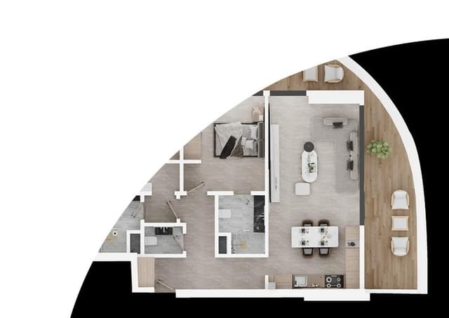Apartment interior at Electra