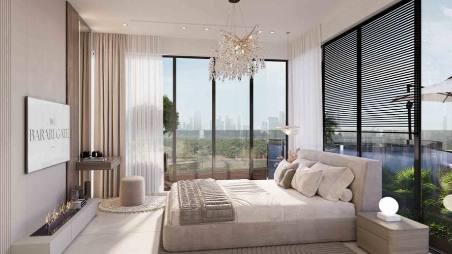Barari Gate by ADE modern bedroom interior in Majan Dubai