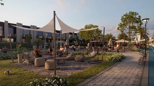 Building design at Reportage Village 1 in Khalifa City