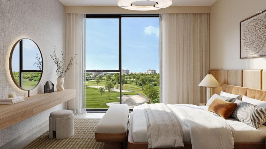 Luxury Golf Fields residences with panoramic golf course views, lush green landscapes