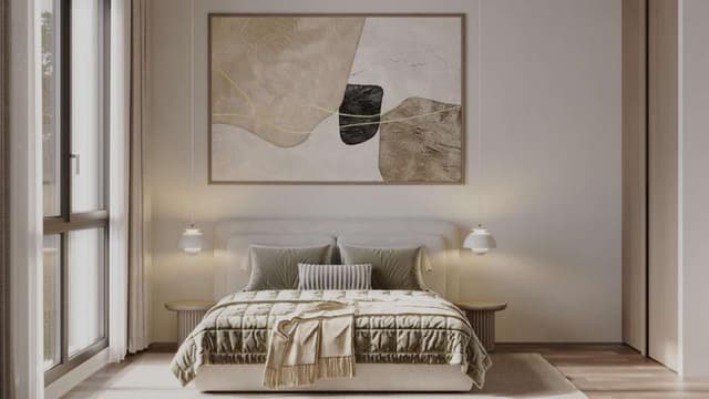 Modern bedroom interior in Carmel Residence