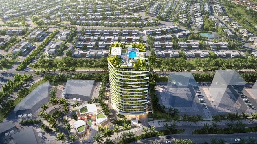 Location of Forest City Tower II in Dubai Land Residence Complex (DLRC), Dubailand