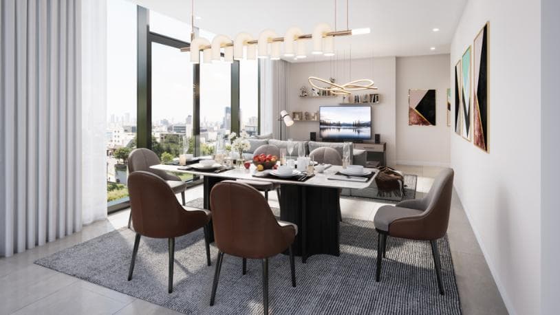 Modern living room at Azha Millennium Residences