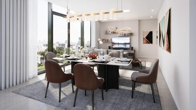 Modern living room at Azha Millennium Residences