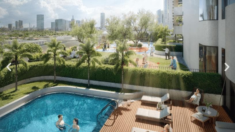 Swimming pool at Azha Millennium Residences JVT Dubai