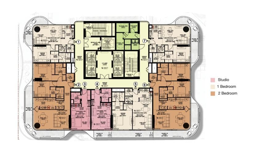 Azha Millennium Residences second floor plan