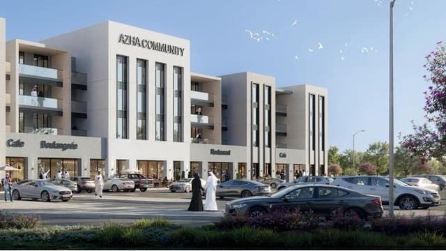 Masterplan and community view of AZHA Community in Al Amerah Ajman