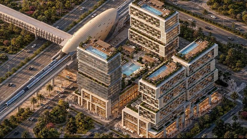 RAW District exterior view in Downtown Jebel Ali, Dubai