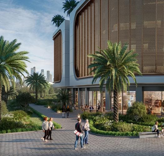 Building facade at Belgrove Residences by Ellington in Mohammed Bin Rashid City