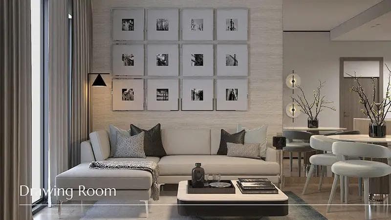 Indoor area at Enaya Residences by DV8 in JVT Jumeirah Village Triangle