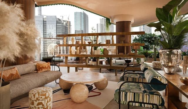 Building design at Eywa Residences in Business Bay