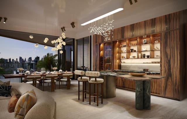 Living space at Eywa Residences by R. evolution