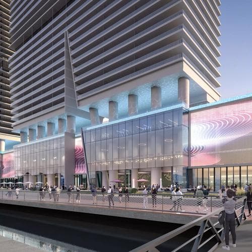 Building facade at W Residences by Arada in Dubai Marina