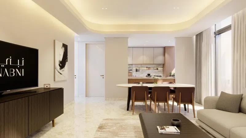 Al Furjan - Living space at Avenue Residence 6