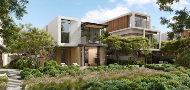 Building facade at The Acres by Meraas in Dubailand