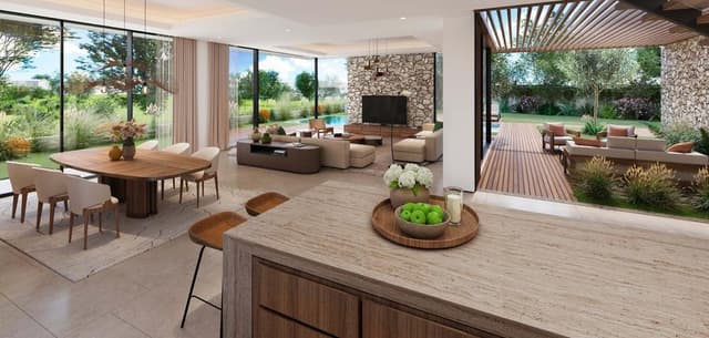 Living space at The Acres in Dubailand