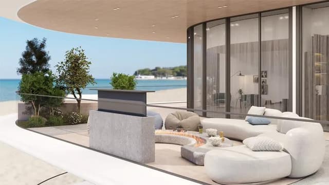 Building design at Manta Bay in Marjan Island