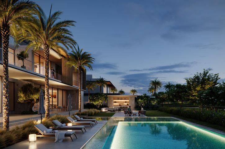 Building facade at Lavita Mansions by Emaar Properties in The Oasis
