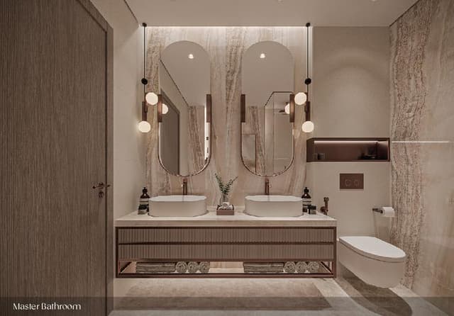 Living space at One Sky Park by Iman Developers